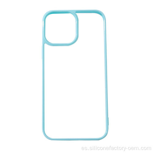 Case de silicona para iPhone de borde de color macarrón
